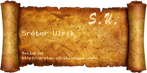 Sréter Ulrik névjegykártya